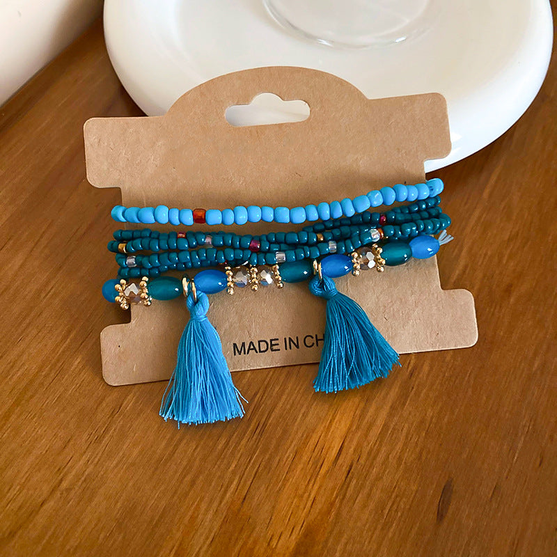 Tassel Rice Bead Bracelet - felvior