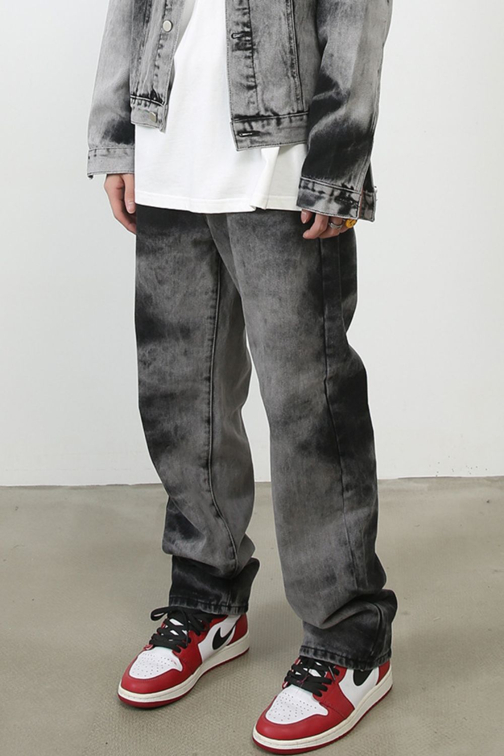 Men's Tie Dye Baggy Jeans with Pockets Hauptbild