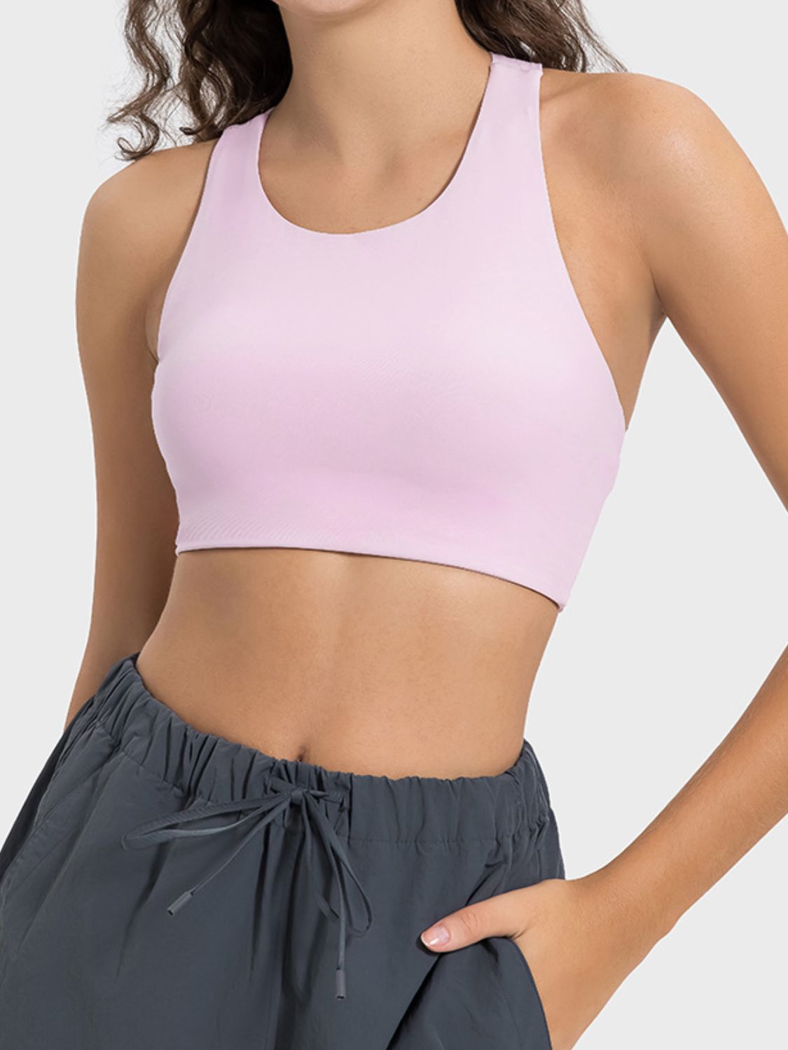 Millennia Cutout Round Neck Active Tank - felvior