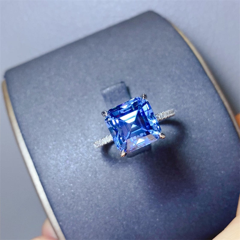 5 Carat Moissanite Zircon 925 Sterling Silver Ring - felvior
