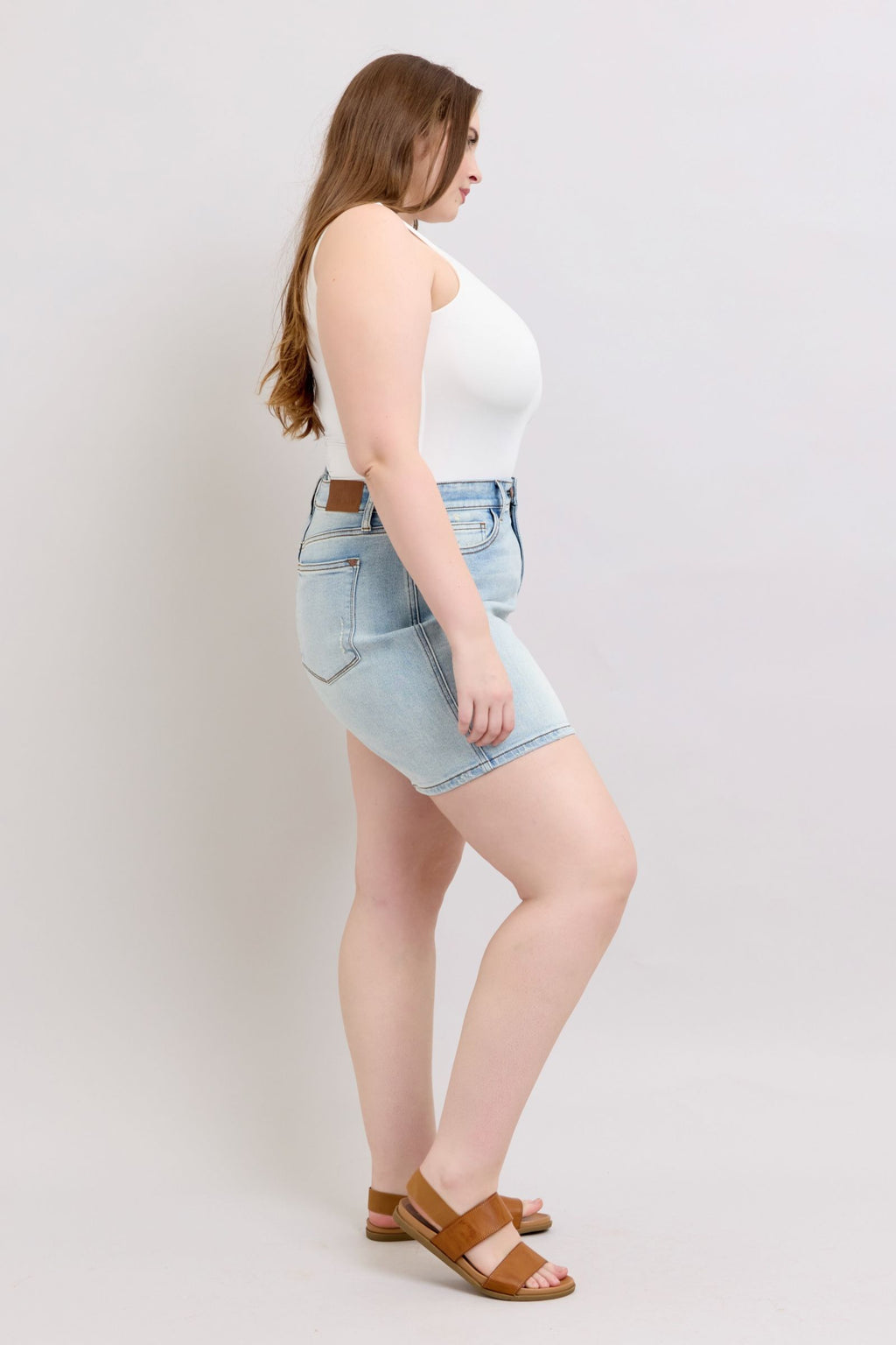 Judy Blue Plus Size Denim Shorts - 2 Button with Pockets