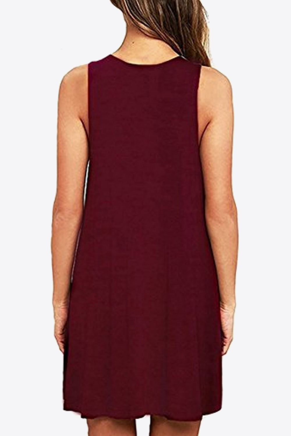 Full Size Round Neck Sleeveless Dress with Pockets - felvior