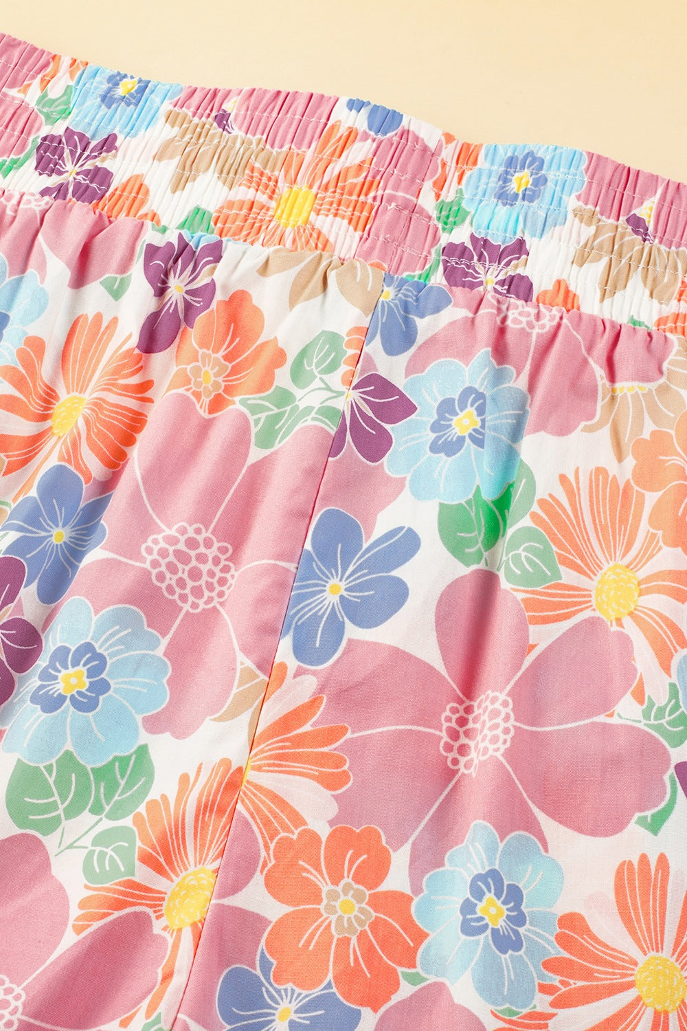 Drawstring High Waist Printed Wide leg Pants