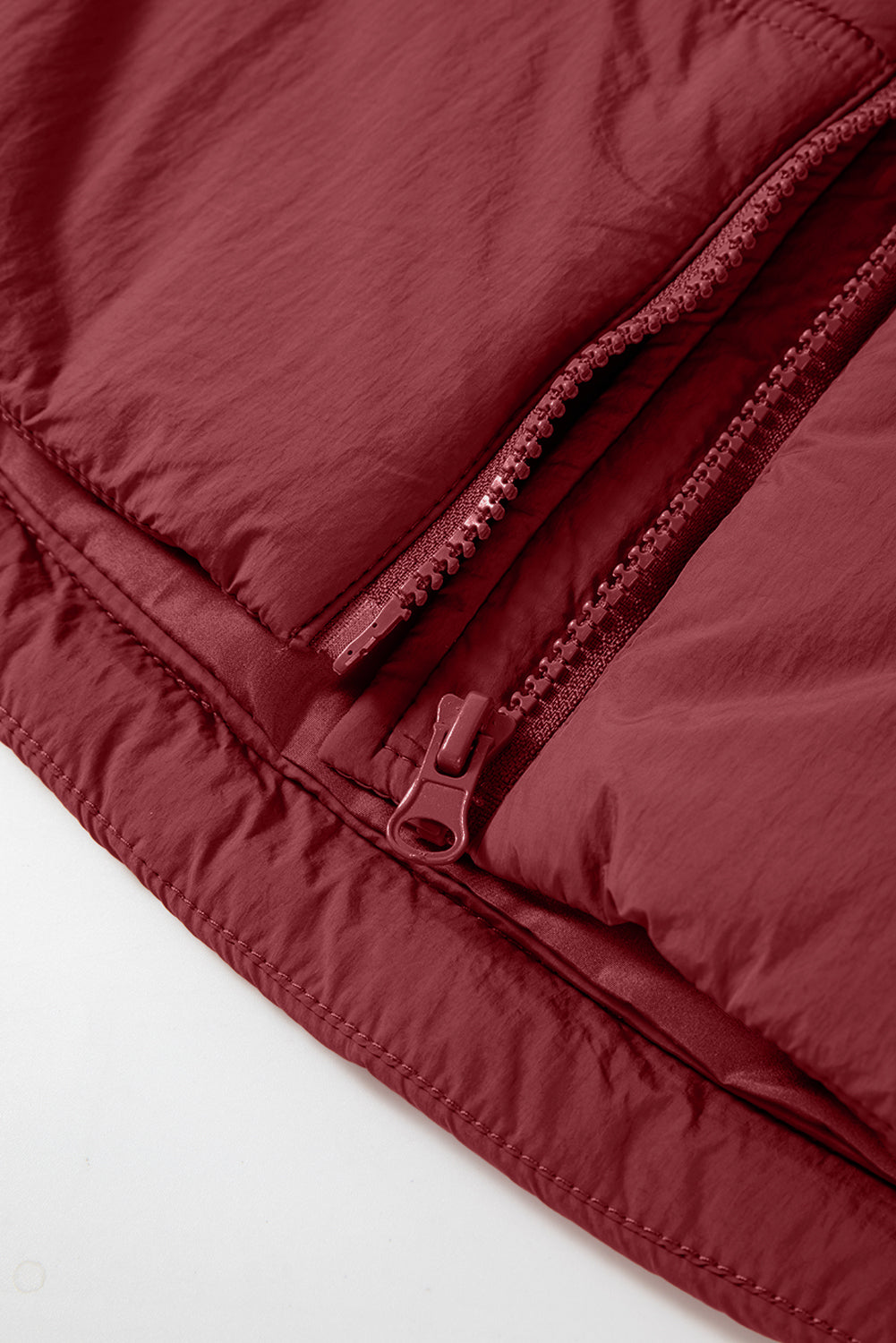 Drawstring Zip Up Hooded Vest Coat - felvior