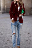 Lapel Collar One Button Blazer - felvior
