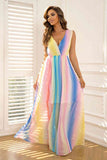 Surplice Neck Sleeveless Maxi Dress - felvior