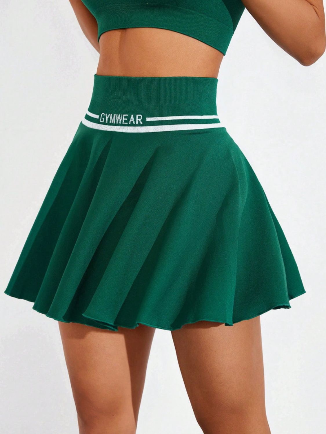 Ruched High Waist Mini Active Skirt