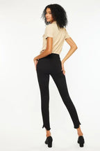 Kancan High Rise Frayed Hem Skinny Jeans
