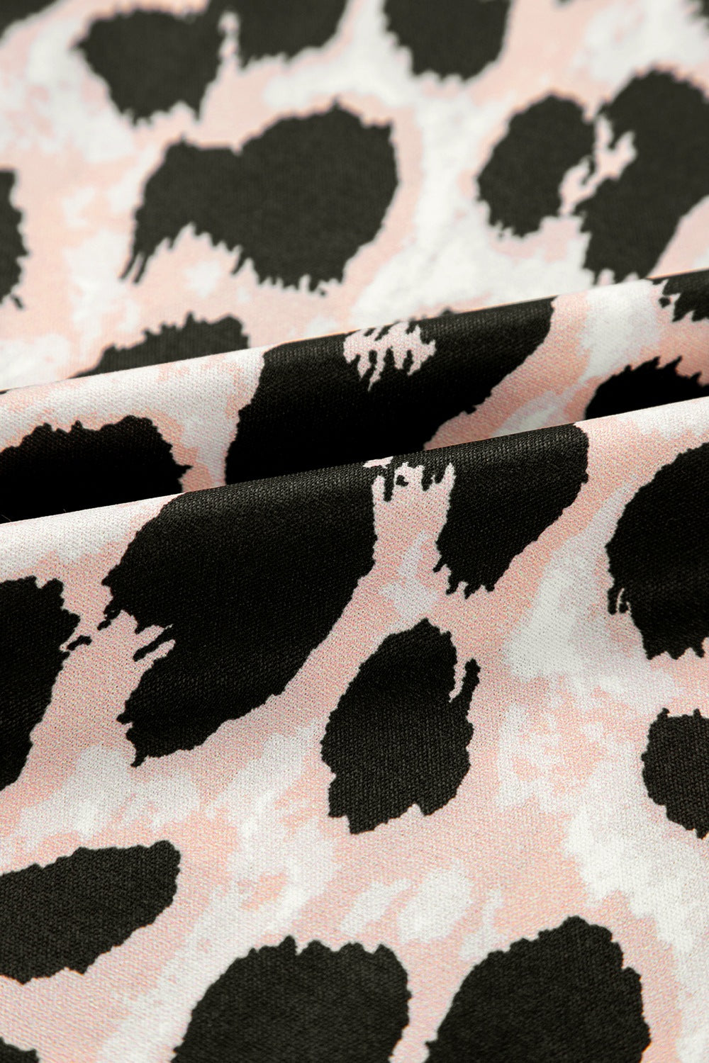 Leopard Layered Ruffled Cap Sleeve Blouse