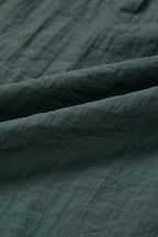 Frilled Notched Ruffled Cap Sleeve Blouse