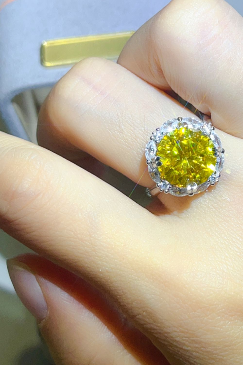 5 Carat Moissanite 925 Sterling Silver Ring - felvior
