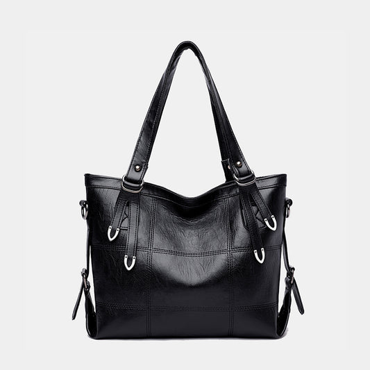 PU Leather Medium Handbag - felvior