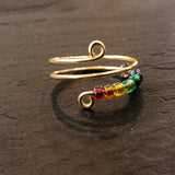 925 Sterling Silver Bead Wrap Ring - felvior