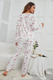 Flamingo Long Sleeve Top and Pants Lounge Set - felvior