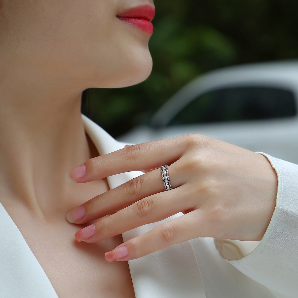 Moissanite 925 Sterling Silver Ring - felvior
