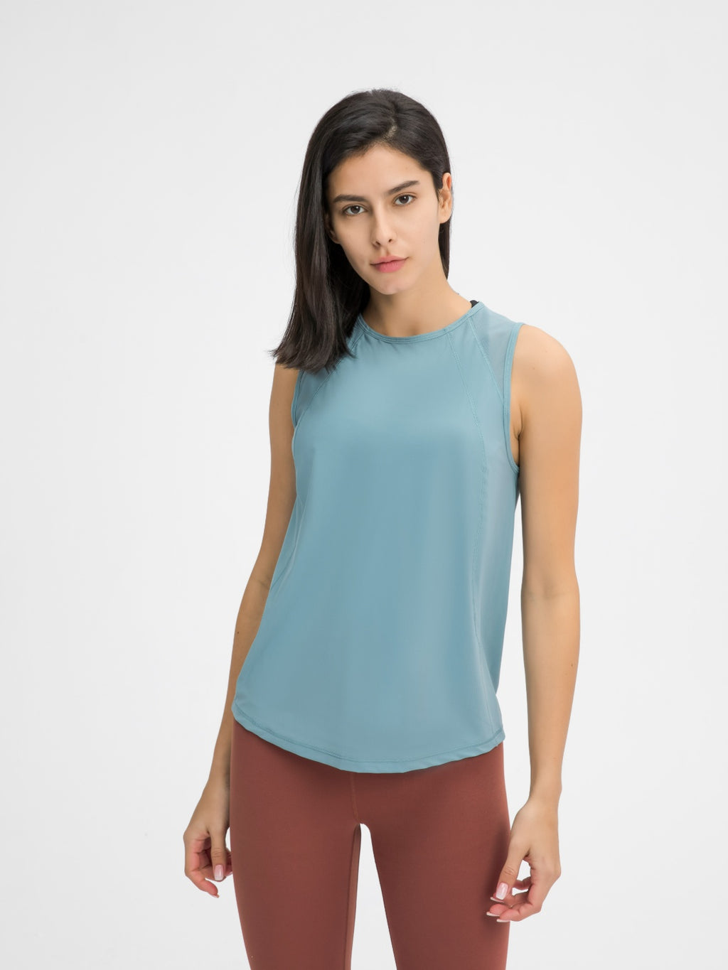 Millennia Cutout Back Round Neck Active Tank