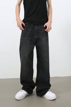 Men's Wide Leg Jeans with Pockets