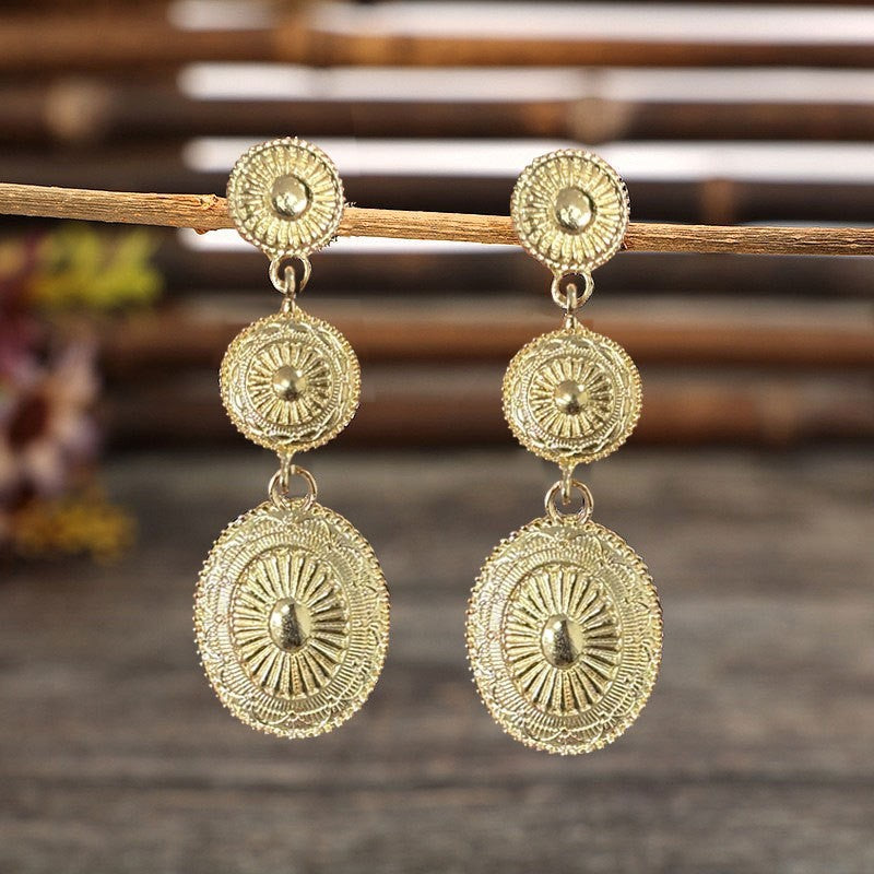 Vintage Alloy Dangle Earrings - felvior
