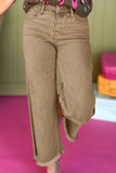 Raw Hem Wide Leg Jeans - felvior