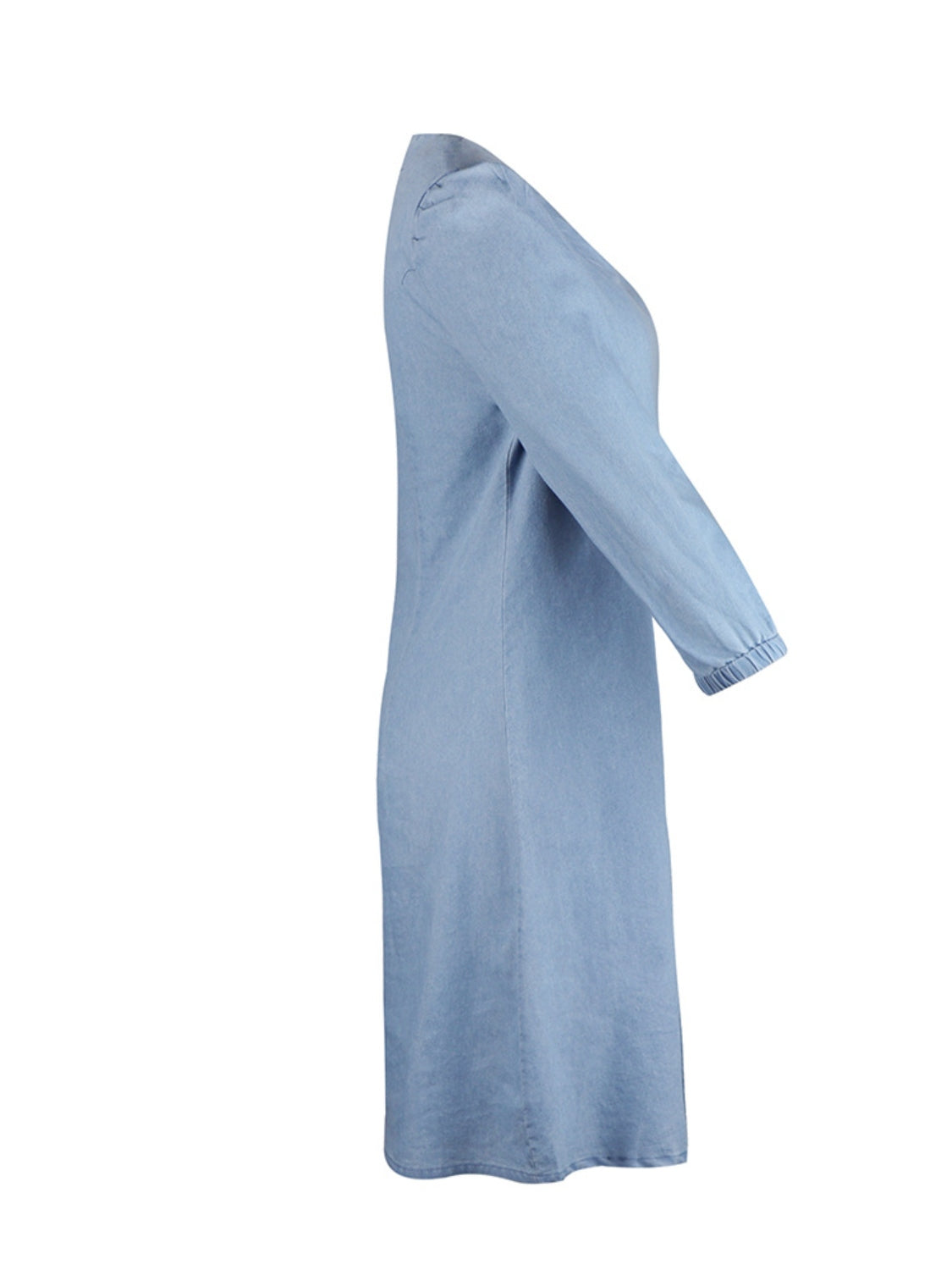 Full Size V-Neck Half Sleeve Dress - felvior