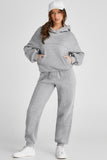 Dropped Shoulder Long Sleeve Hoodie and Pants Active Set - felvior