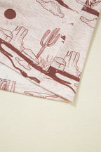 Printed Round Neck Short Sleeve T-Shirt