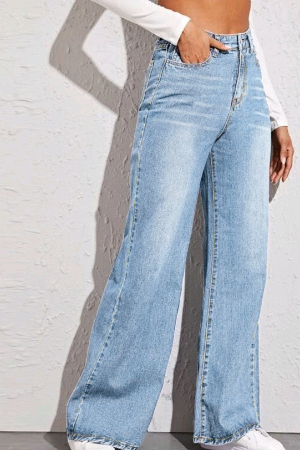 High Waist Wide Leg Jeans - felvior