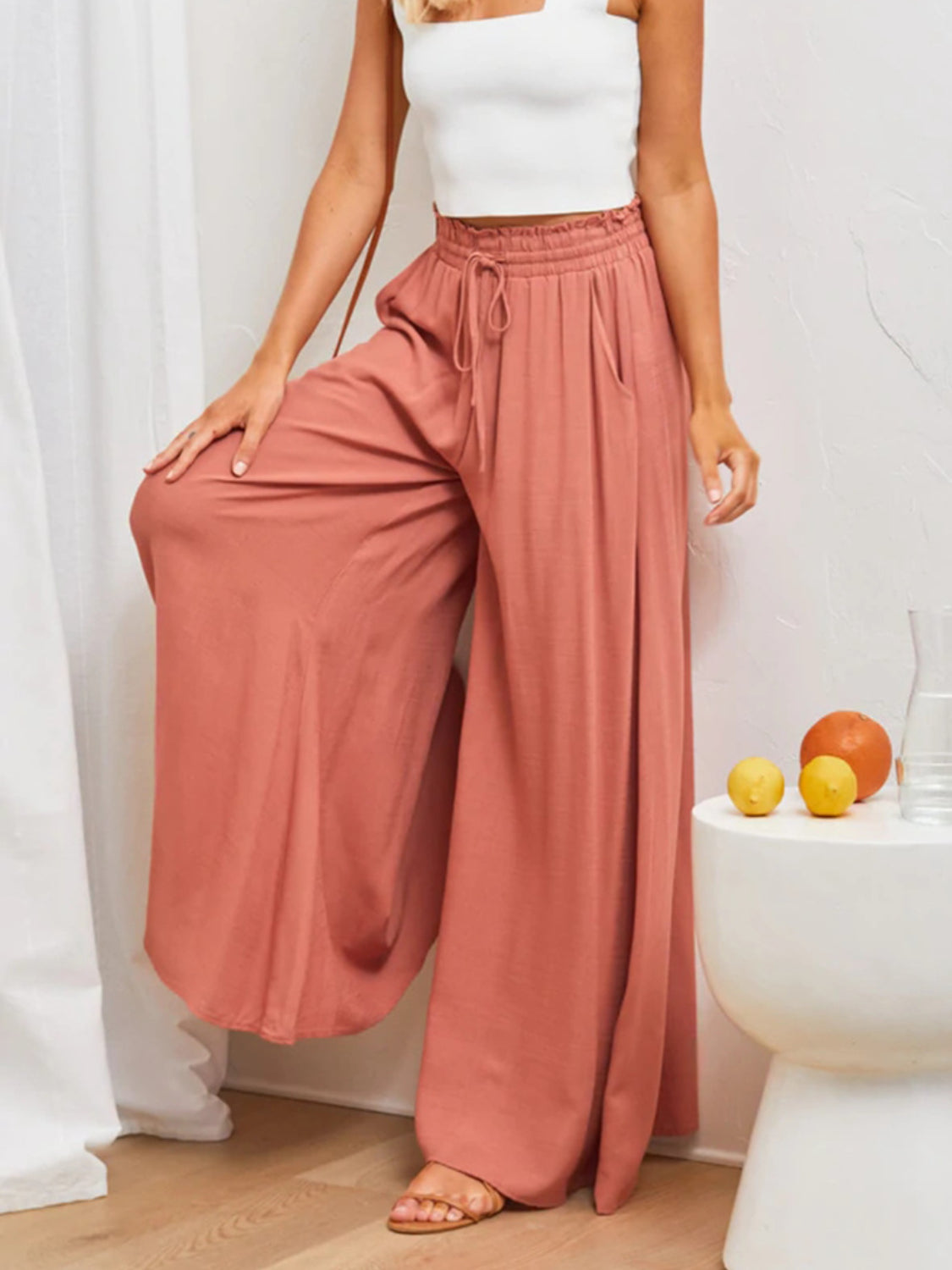 High Waist Wide Leg Pants