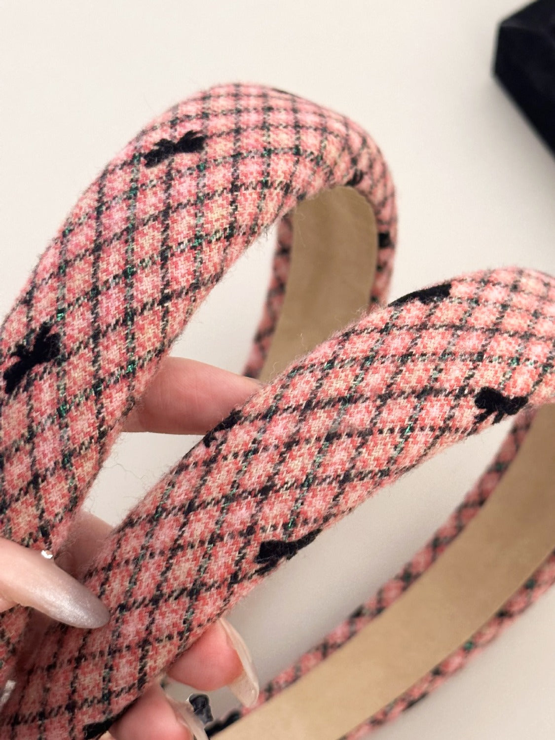 Plaid Bow Wide Headband - felvior