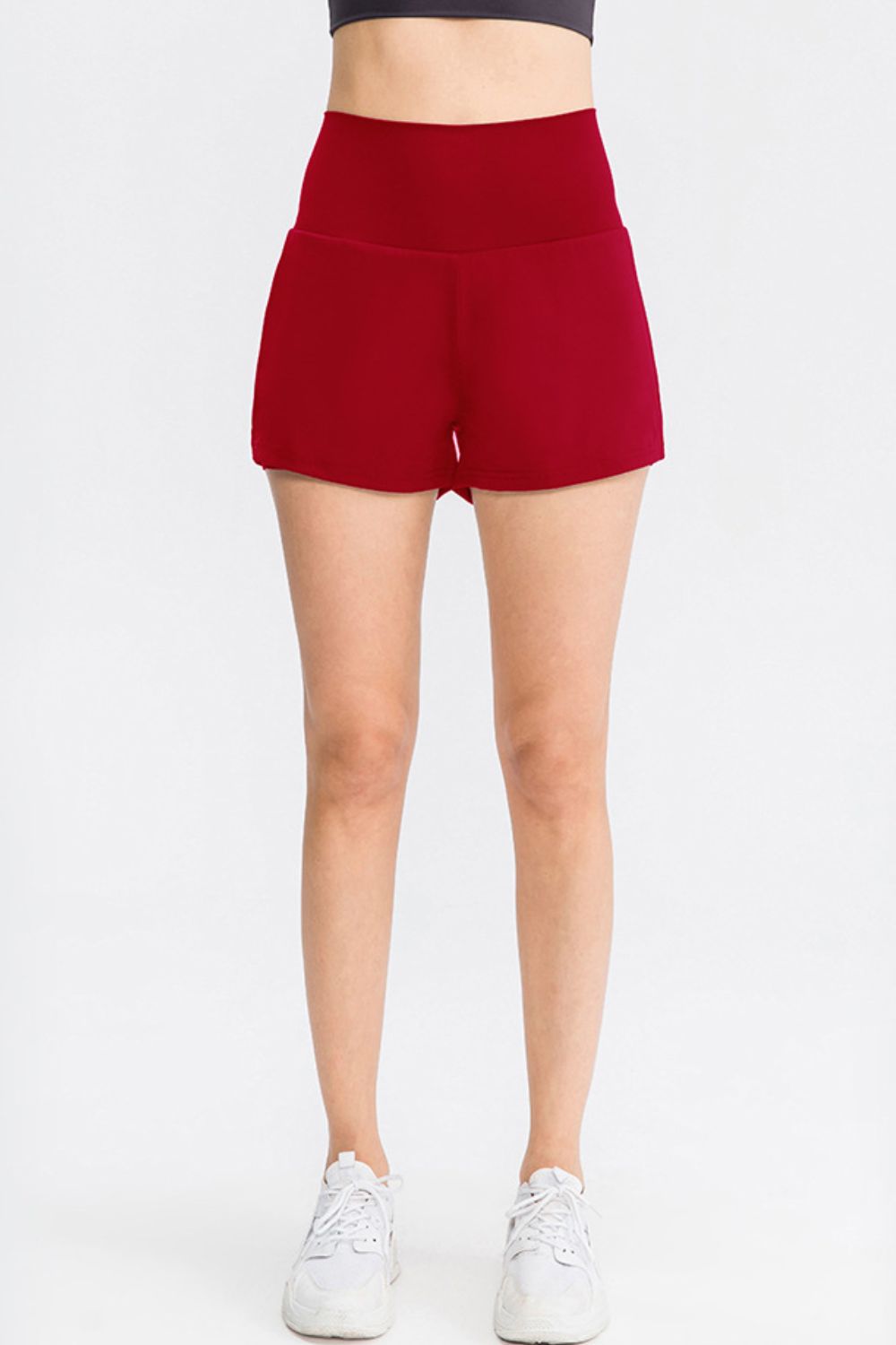 Wide Waistband Sports Shorts with Pockets - felvior