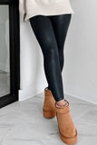Pocketed V-Cut Waist Leggings - felvior