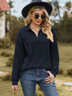 Johnny Collar Long Sleeve Top