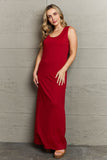 Plus Size Scoop Neck Maxi Tank Dress - felvior