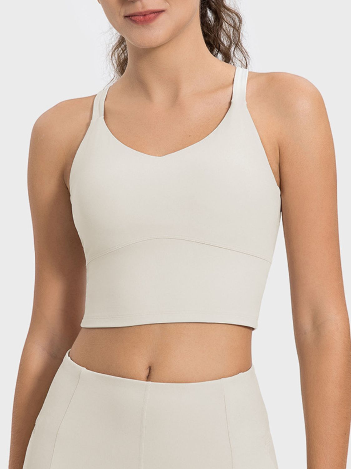 Millennia Crisscross Round Neck Active Tank - felvior