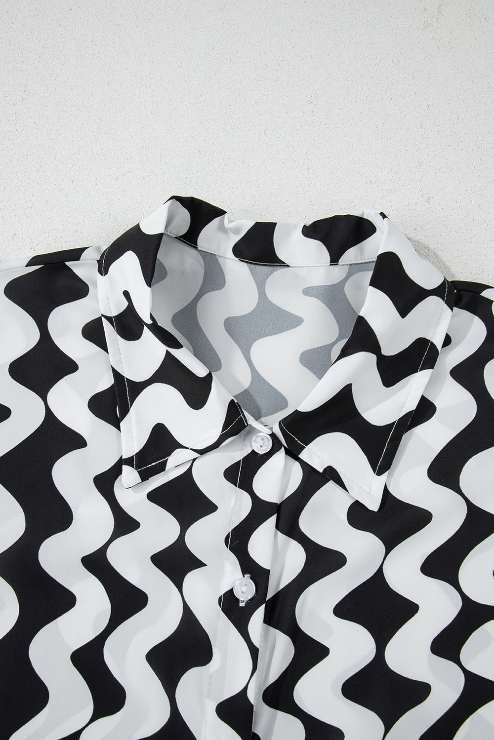 Button Down Contrast Striped Cover-Up