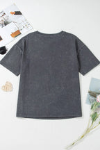 Kindness Butterflies Graphic Mineral Wash Loose Tee