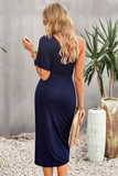 Devine Ruched One-Shoulder Tulip Hem Dress - felvior