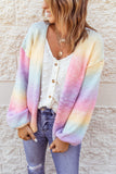 Gradient Open Front Drop Shoulder Cardigan - felvior