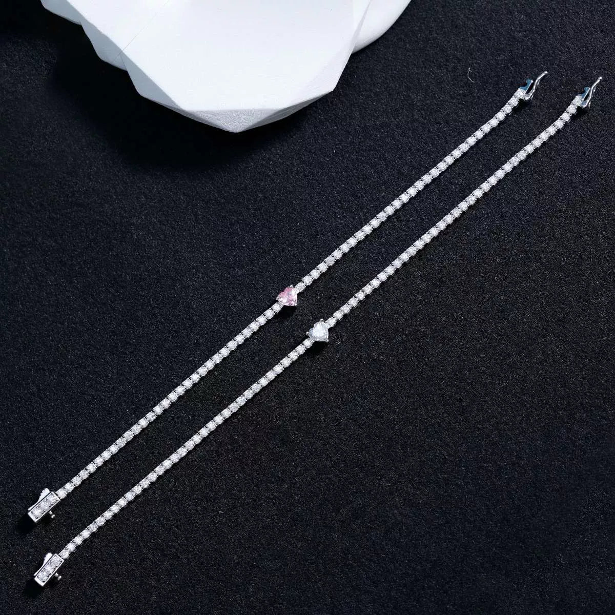 2.42 Carat Moissanite 925 Sterling Silver Bracelet Secondary image