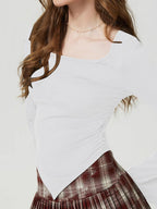 Square Neck Flare Sleeve T-Shirt