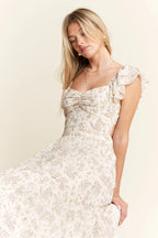 Jade By Jane Full Size Ruffle Sleeve Tiered Maxi Dress Plus Size