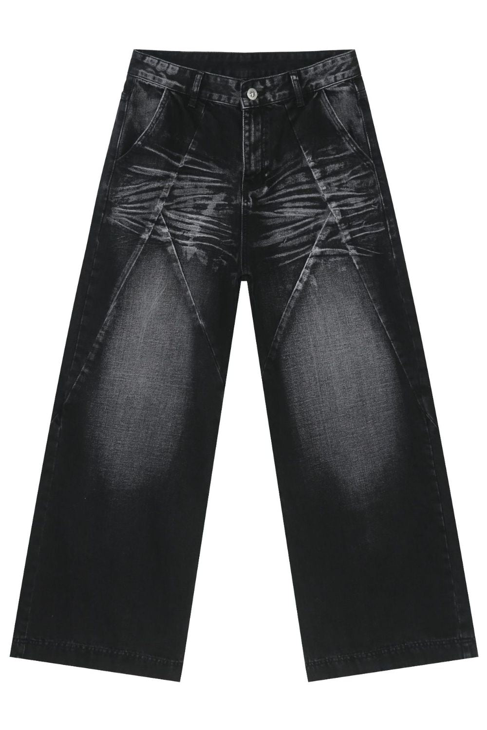 Men's Wide Leg Jeans with Pockets