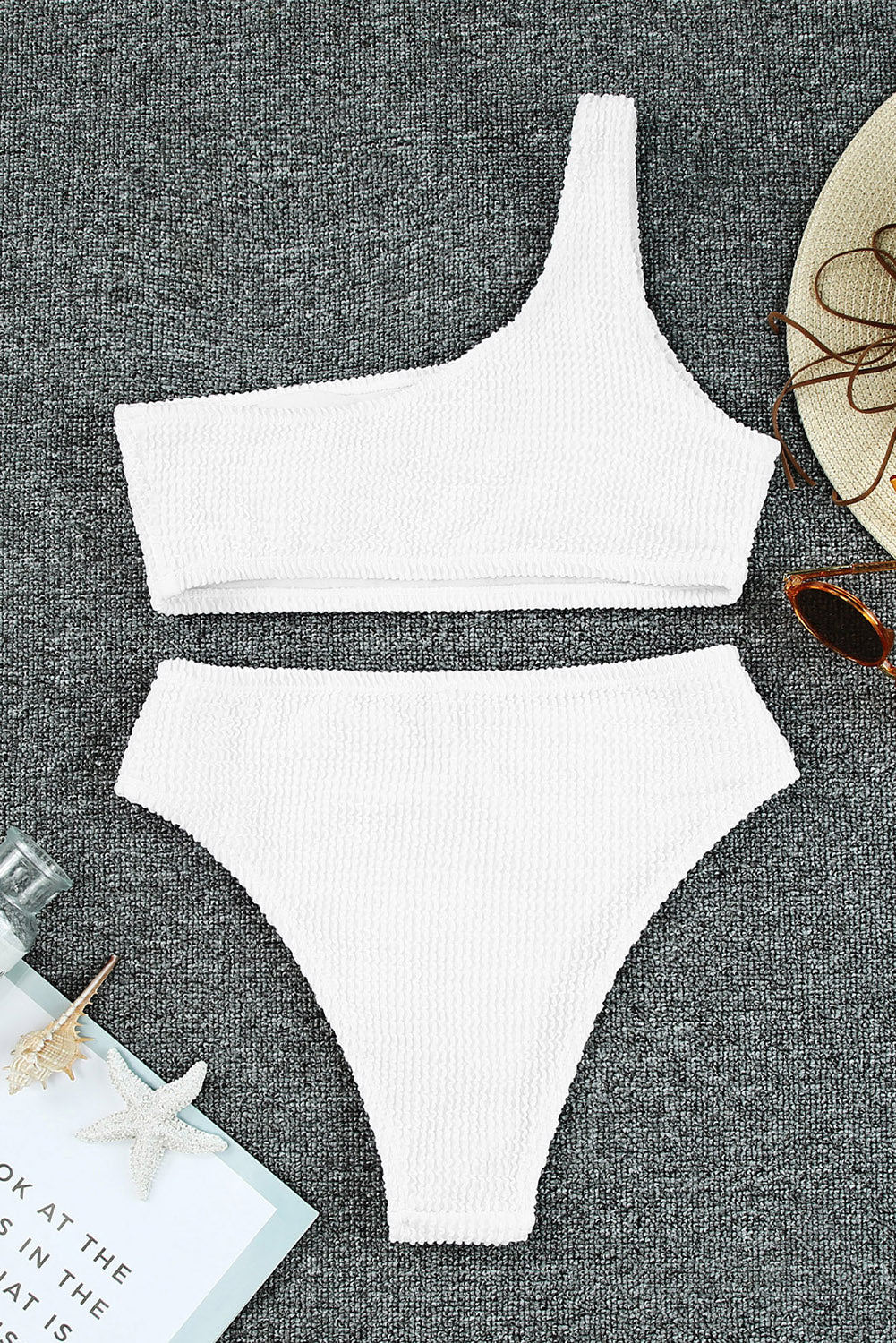 Single Shoulder Bikini Set - felvior