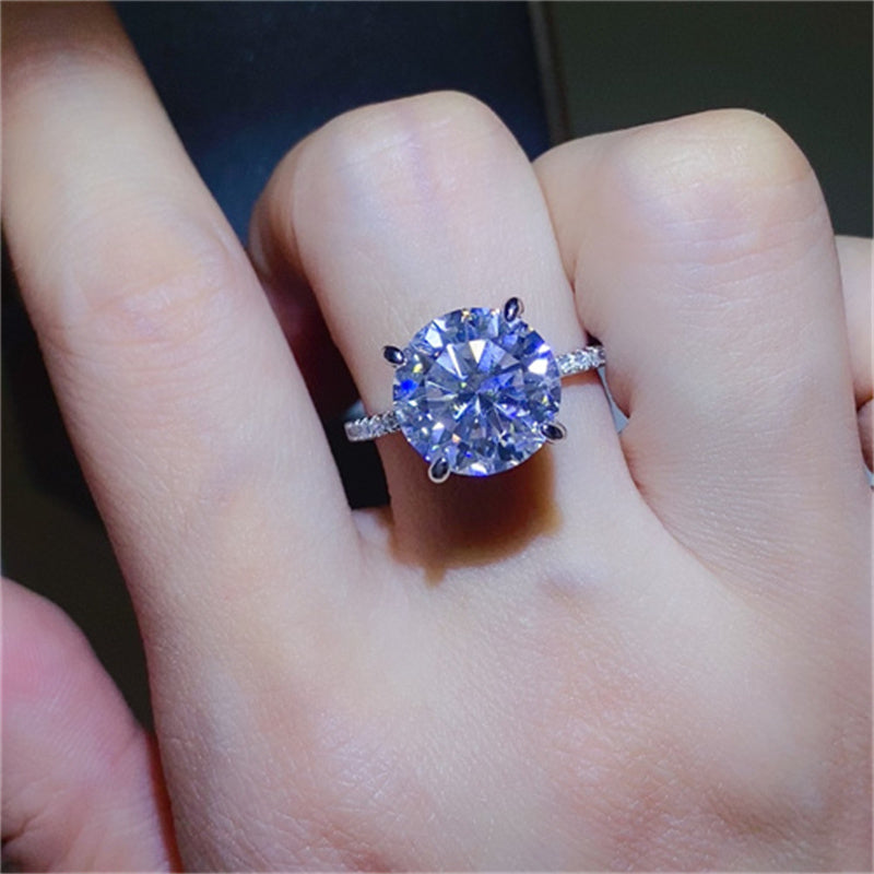 5 Carat Moissanite 925 Sterling Silver Ring - felvior