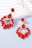 Alloy Rhinestone Dangle Earrings - felvior