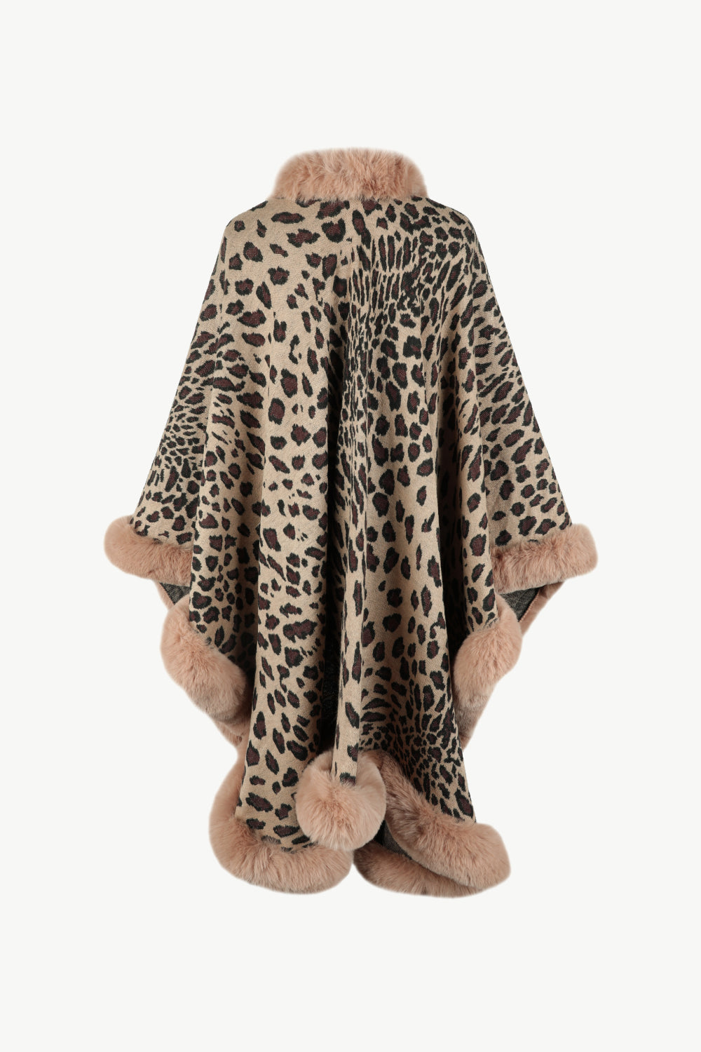 Leopard Open Front Poncho - felvior