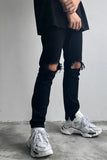 Men's Distressed Skinny Jeans - felvior