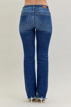 Judy Blue Full Size Mid-rise Non-distressed Hem Bootcut Jeans Plus Size