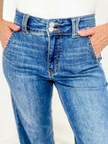 Washed Straight Leg Jeans - felvior