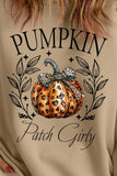 Plus Size Pumpkin Graphic Long Sleeve Sweatshirt - felvior